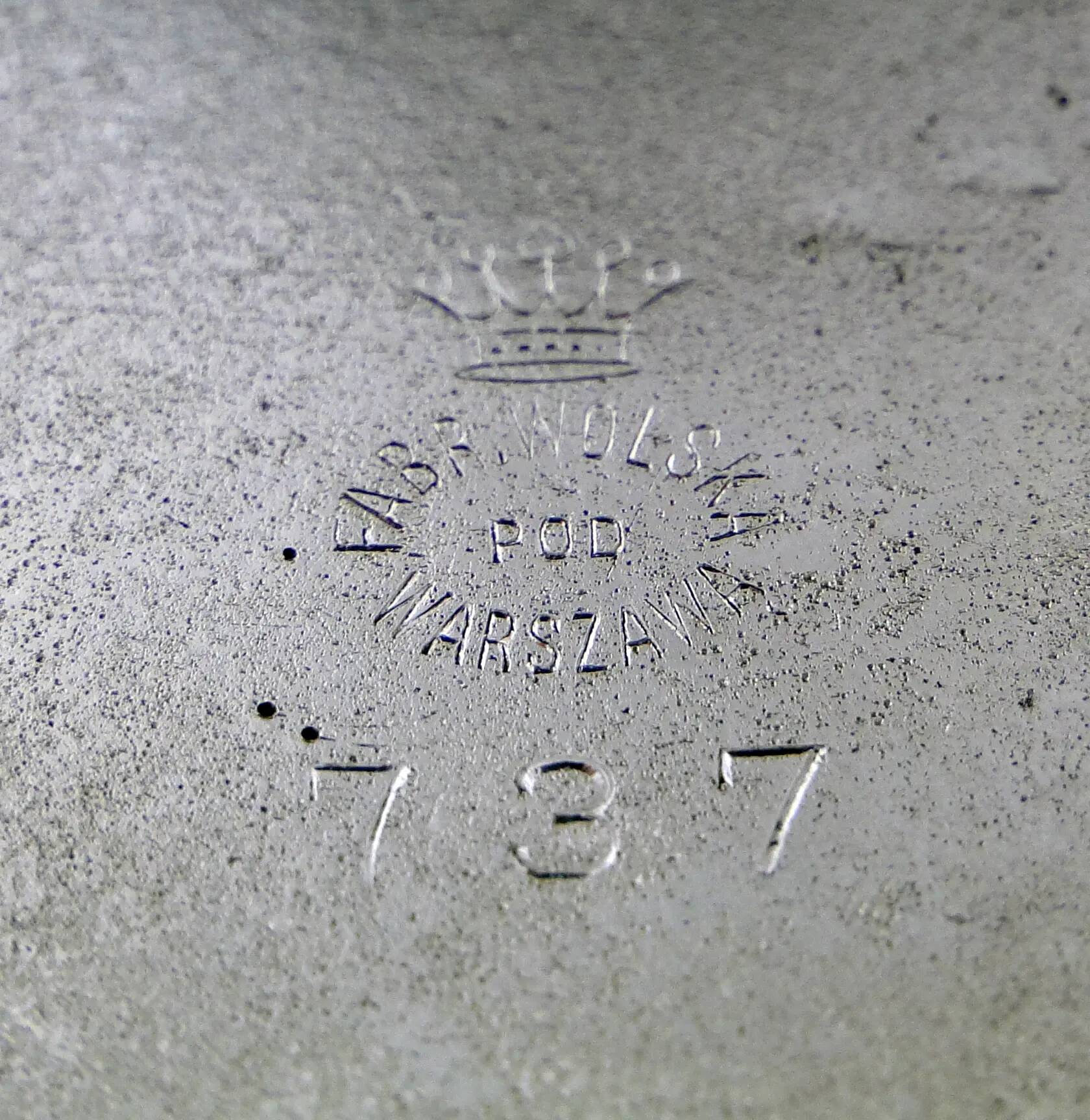 Corbeille industrielle à sucre, en laiton argenté, Pologne, 19e siècle