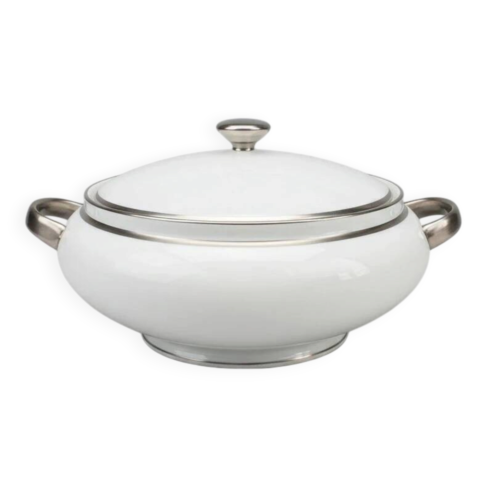 Soupière Raynaud modèle Fontainebleau platine