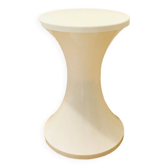 White Tam Tam stool 1970 Tam Tam logo