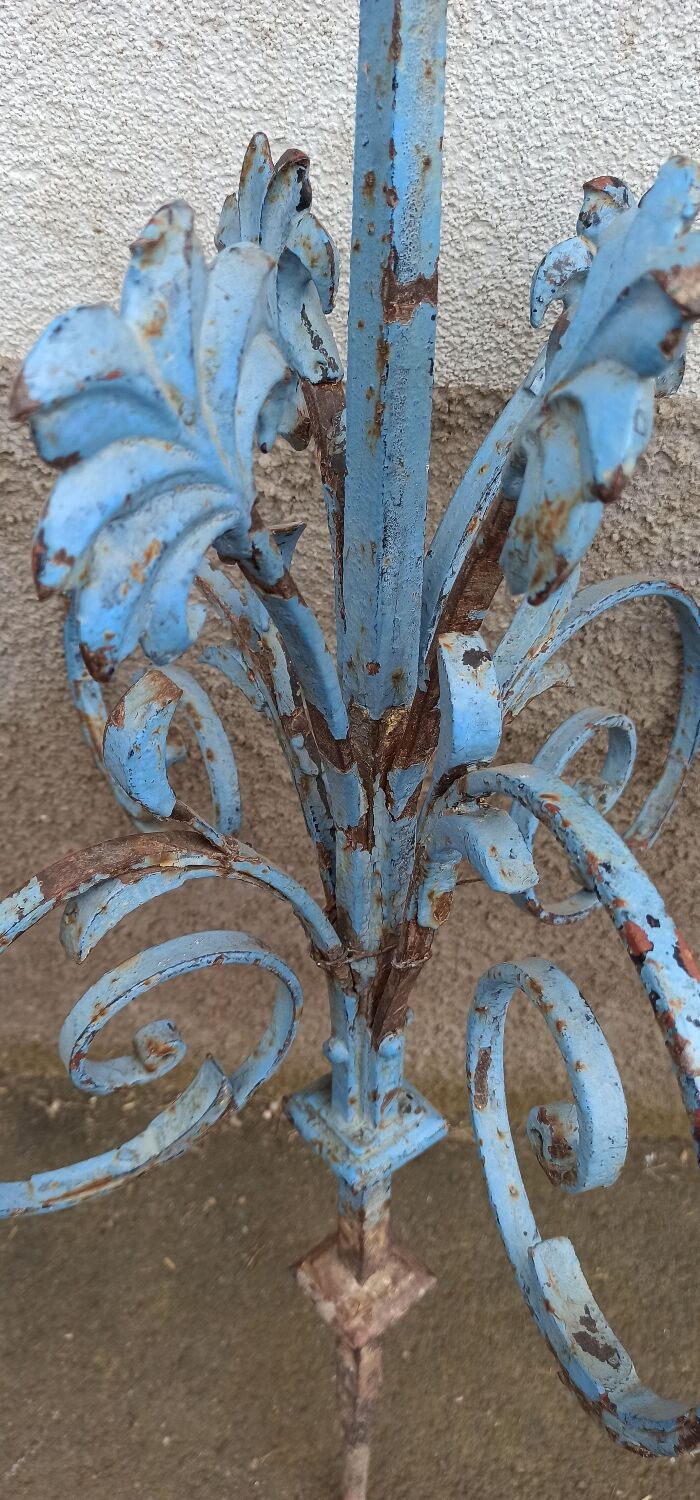 Old wrought iron gate ornament