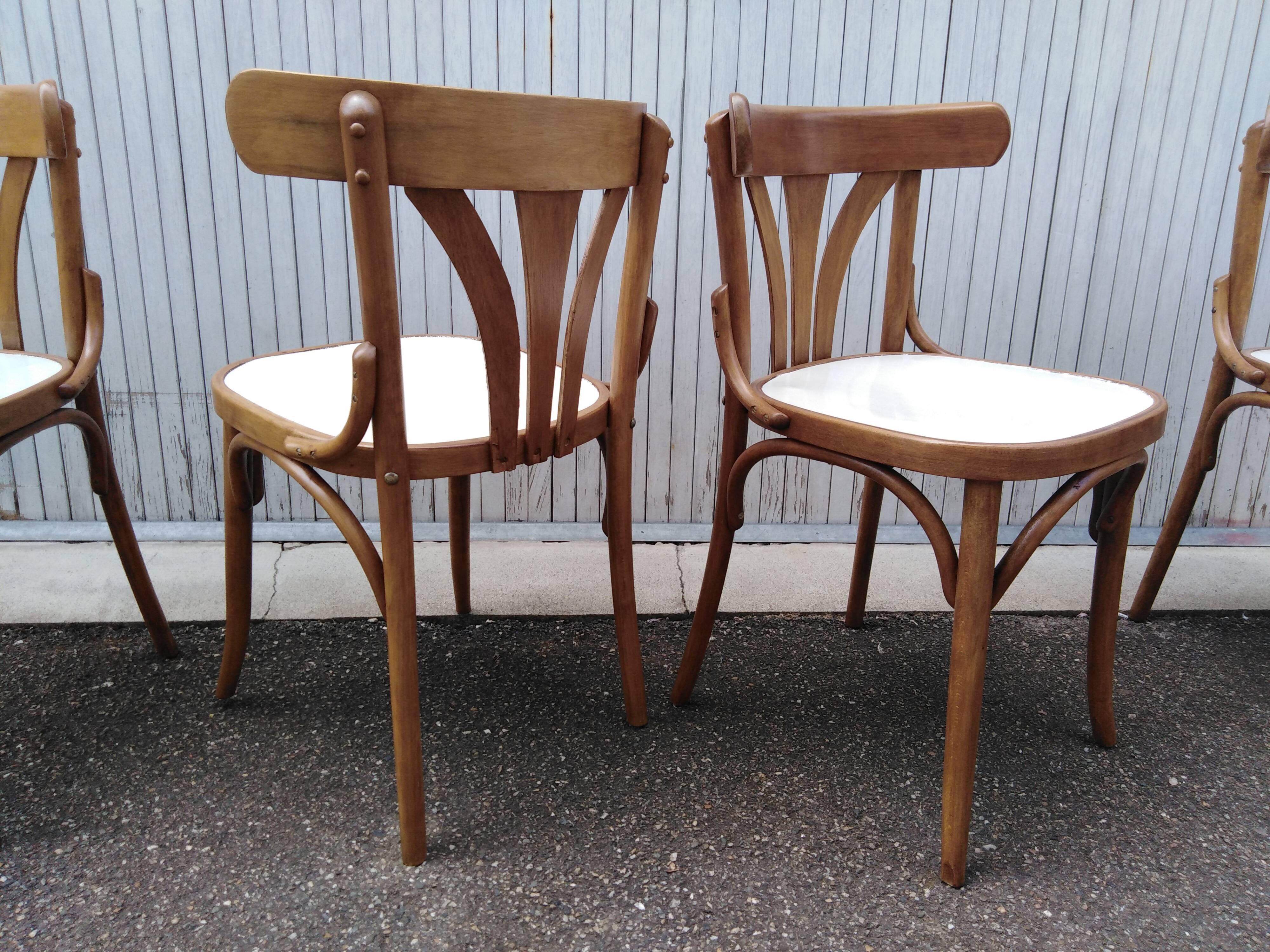 5 vintage bistro chairs