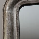 Louis Philipe silver mirror - Large vintage mirror. 71x114cm