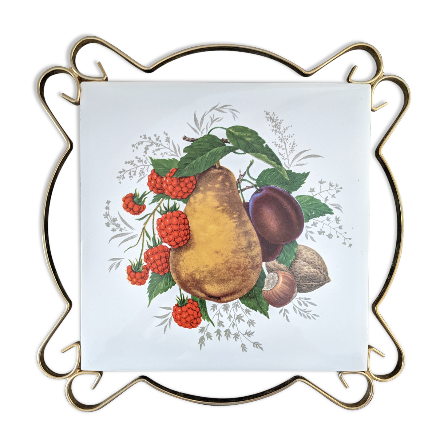 Vintage antique underwear faience Villeroy and boch retro fruits vegetables