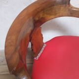 Fauteuil de bureau en noyer massif XIX°