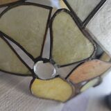 Vintage mother-of-pearl and glass ceiling pendant lampshade