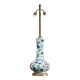 Lampe de table chinoiserie française en porcelaine et laiton, années 1940