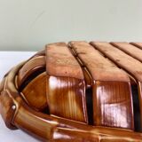 Woven ceramic basket