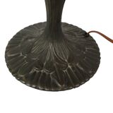 Art Deco Tiffany Style Table Lamp with Organic Base from the 1970s