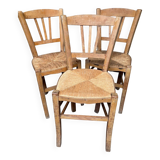 3 straw chairs in perfect condition
