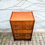 Chest of drawers mahogany veneer 60s