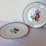 2 flat plates in pell mixes Digoin Sarreguemines and Badonviller 2107118