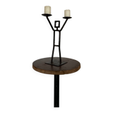 Vintage wrought iron anthropomorphic candle holder