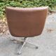 Brown leather office chair 80s