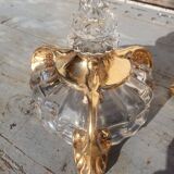 pair of molded glass candlesticks