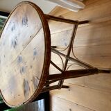 Braided rattan table