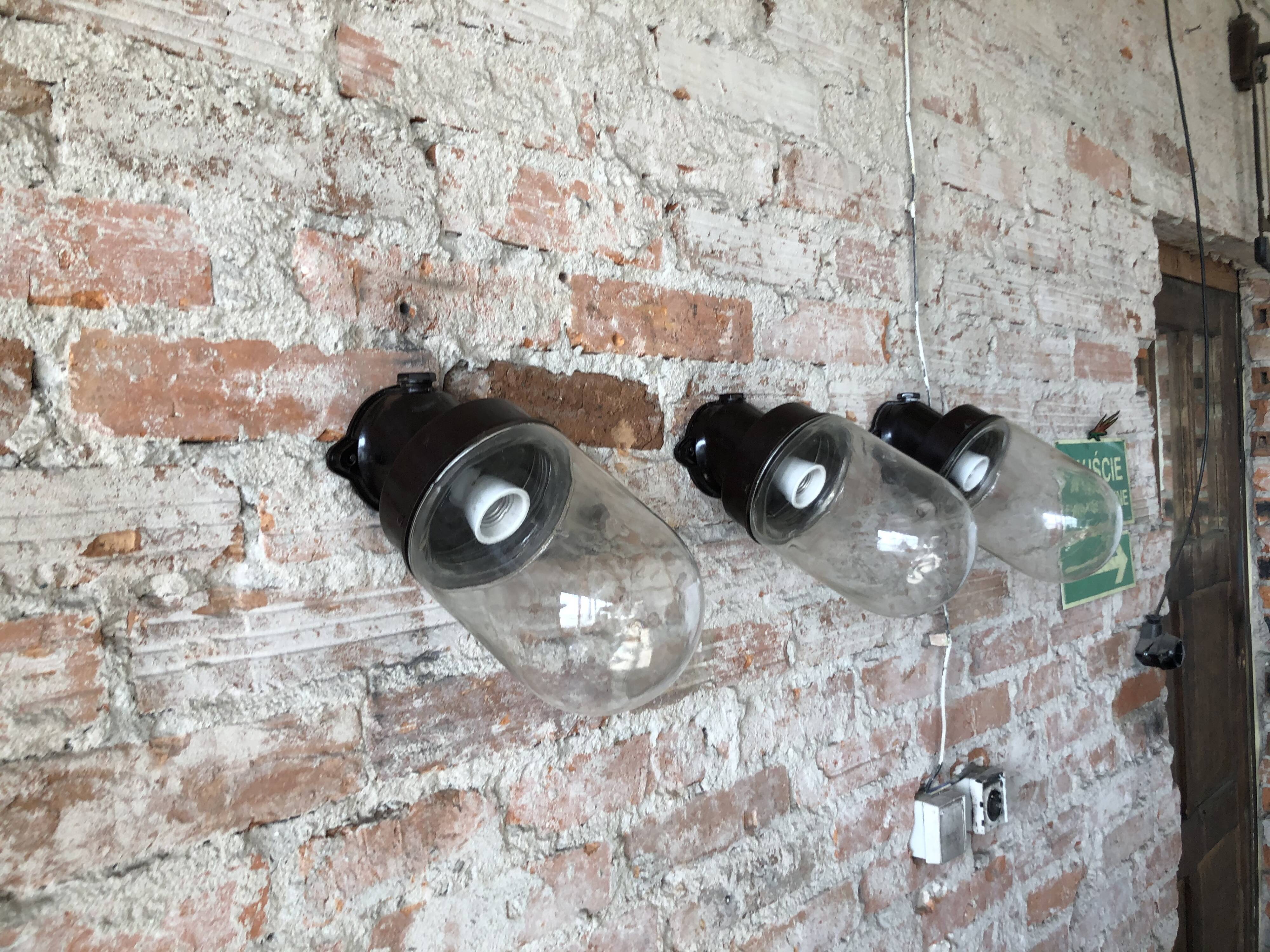 Vintage industrial model 13711 sconce from Czechia Elektrosrit, 1970s