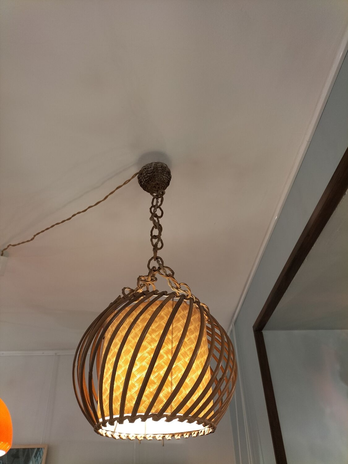 Rattan chandelier