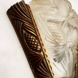 Brass and opaline wall light