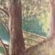 Landscape in oil on canvas signed