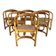 Chaises en bambou vintage