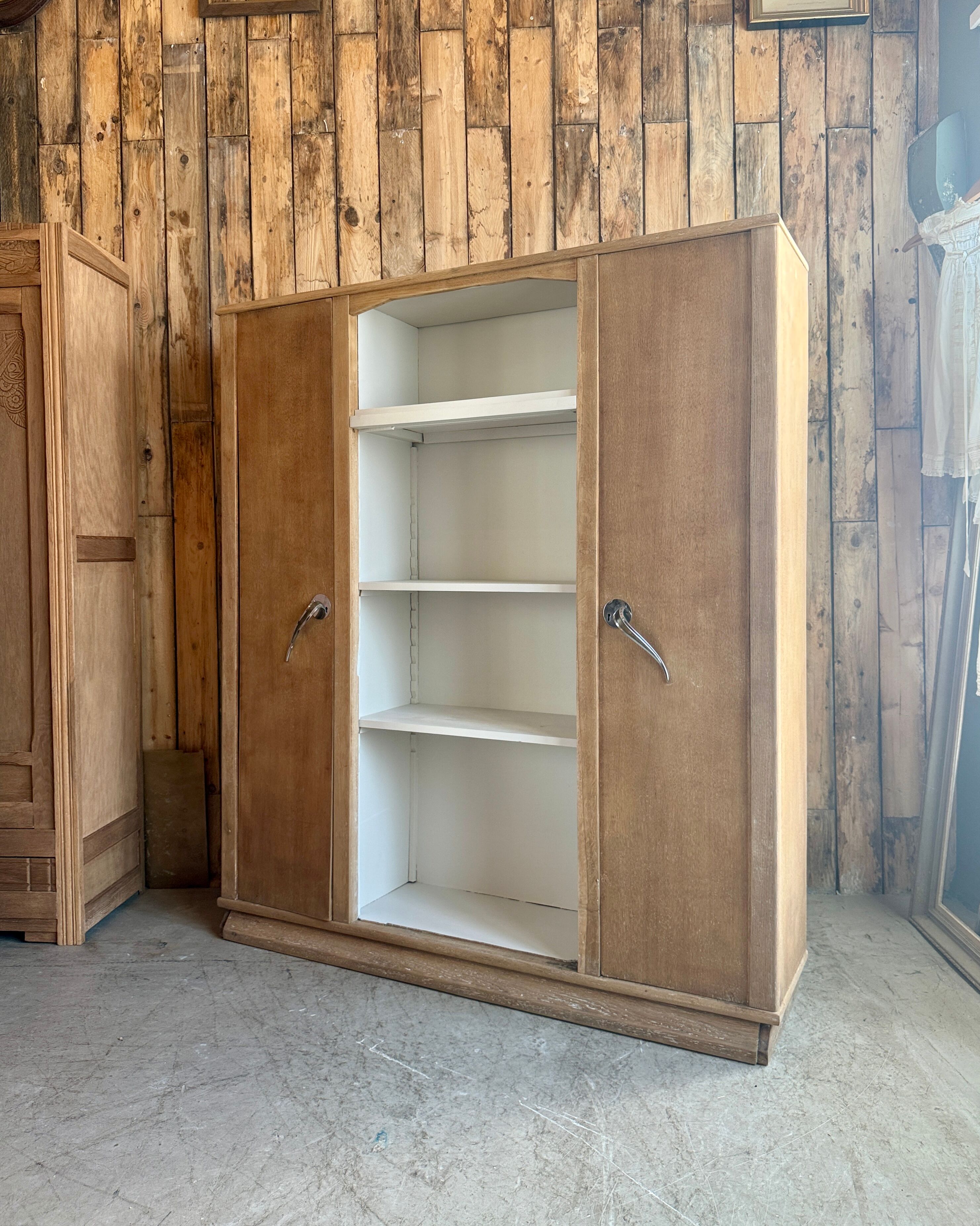 Art Deco oak library cabinet (renovated)