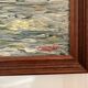 Oil painting knife beach sea sunset cliff signed canda