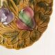 Sarreguemines barbotine oval dish with fruit decoration