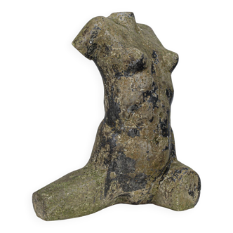 Concrete female torso sculpture by Francine Govers, Netherlands, 1990s