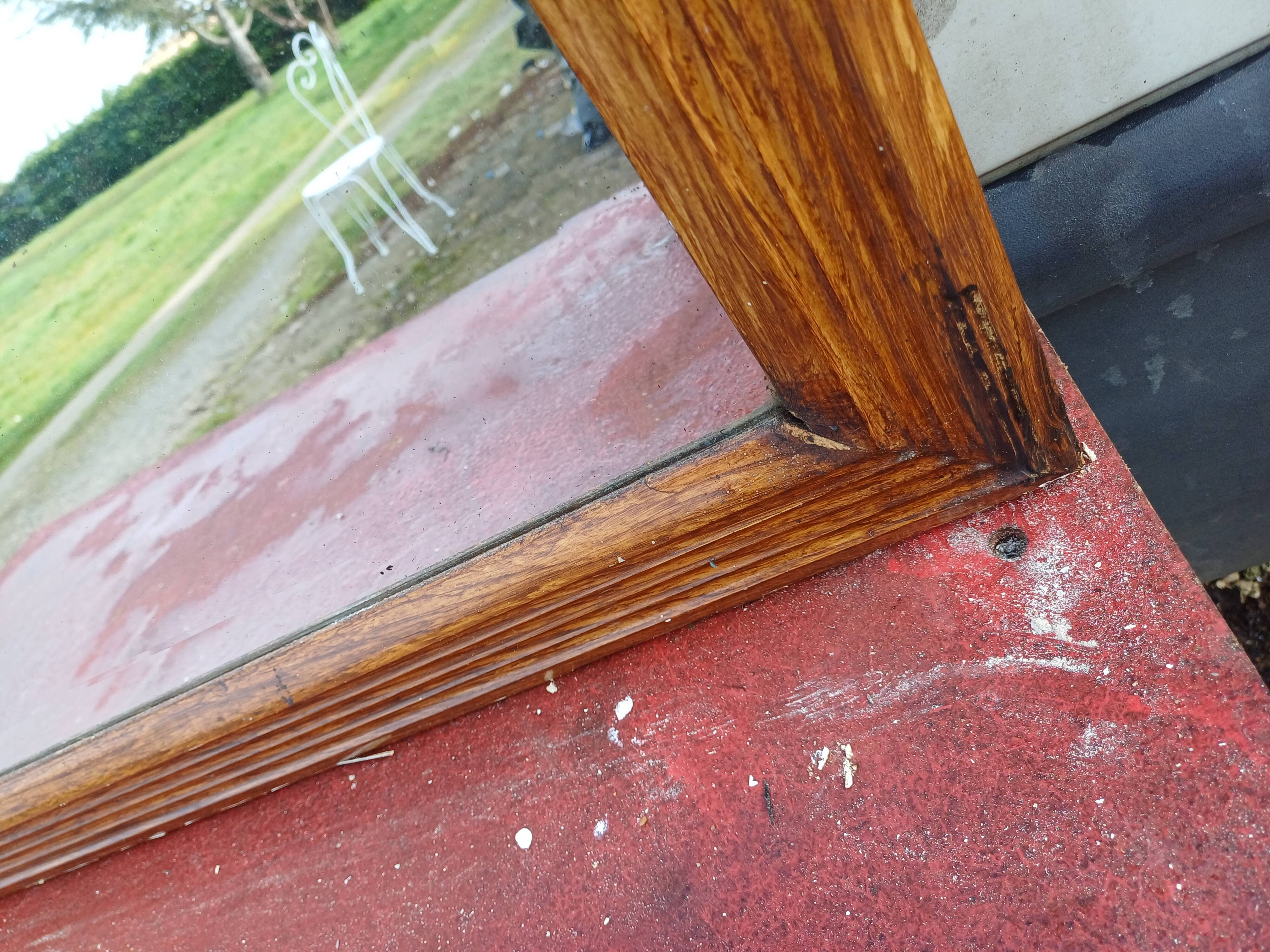 Art Deco Mirror Wood and Gold Stuk