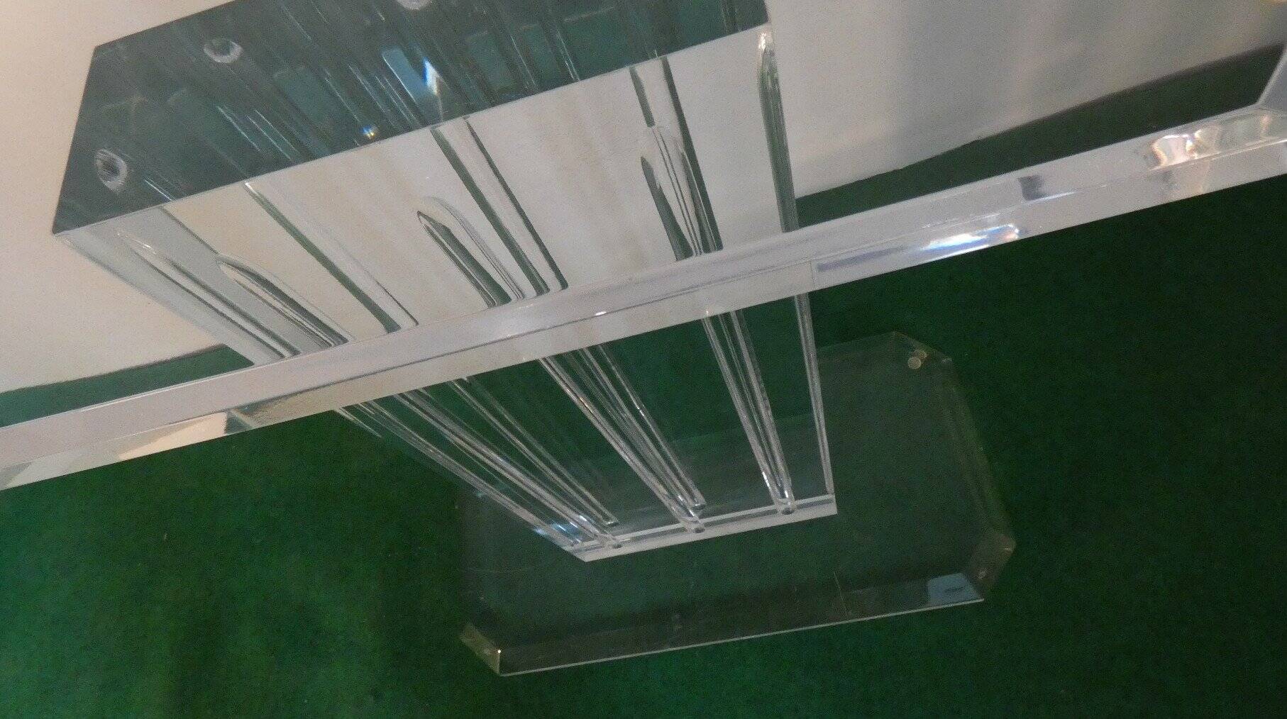 Sculptural base for acrylic glass table, Italy, 2000s