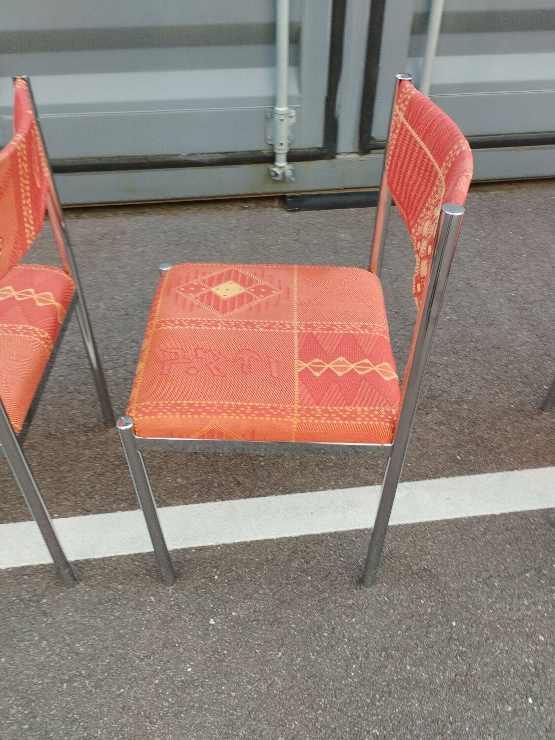 Set of 4 vintage chrome antique chairs