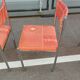Set of 4 vintage chrome antique chairs
