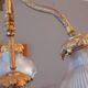 Chandelier in gilded bronze late 19th century around 1900 holophane glassware