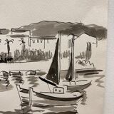 Watercolor seaside