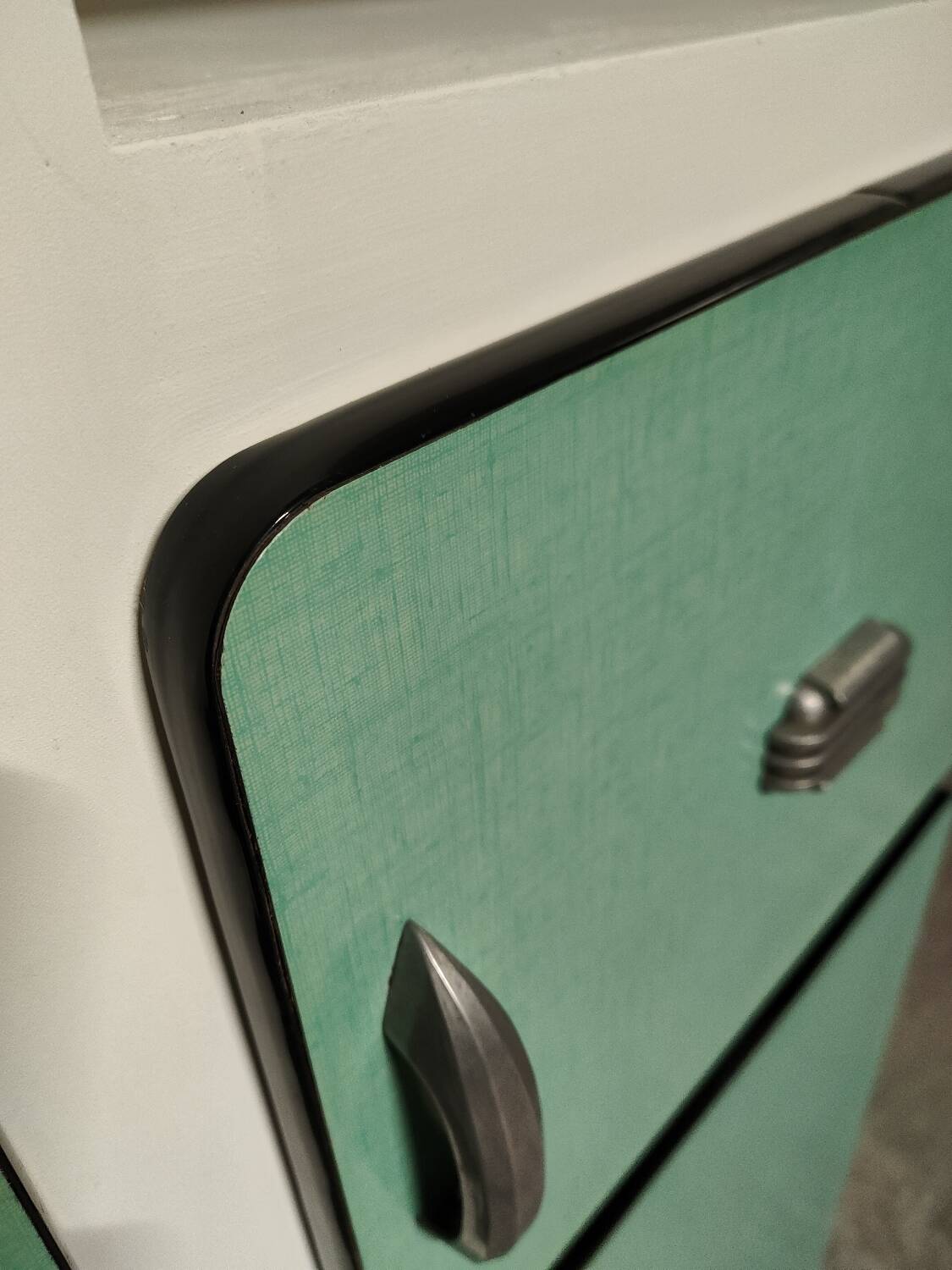 Green Formica cupboard or sideboard - 1960s