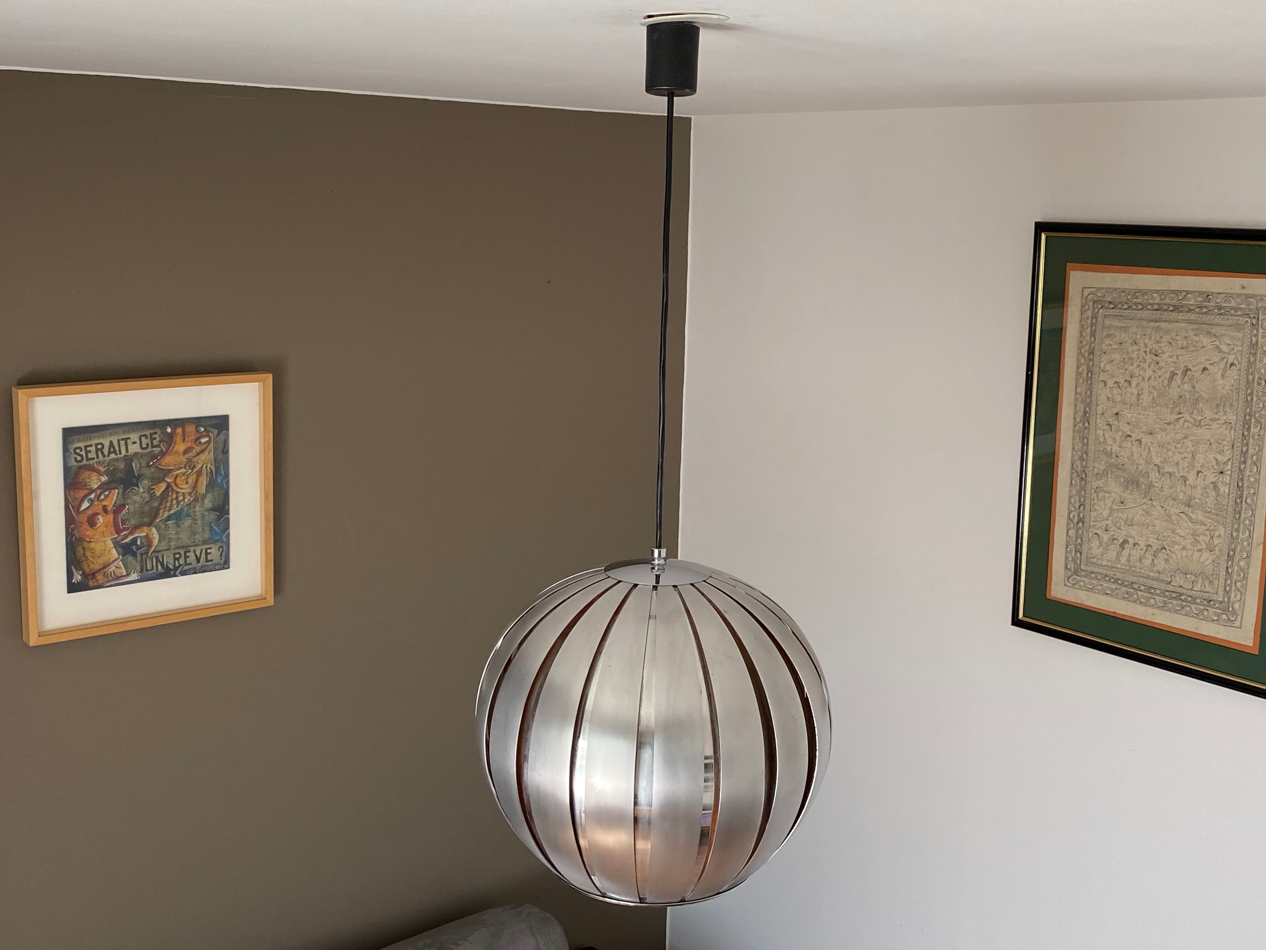 Suspension Henri Mathieu in curved aluminium