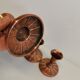 Candlesticks made of copper, Danish design, estimated from the 60s.