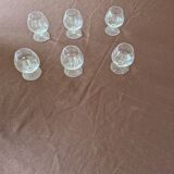 magnifique service de 6 verres à cognac en cristal de Sèvres