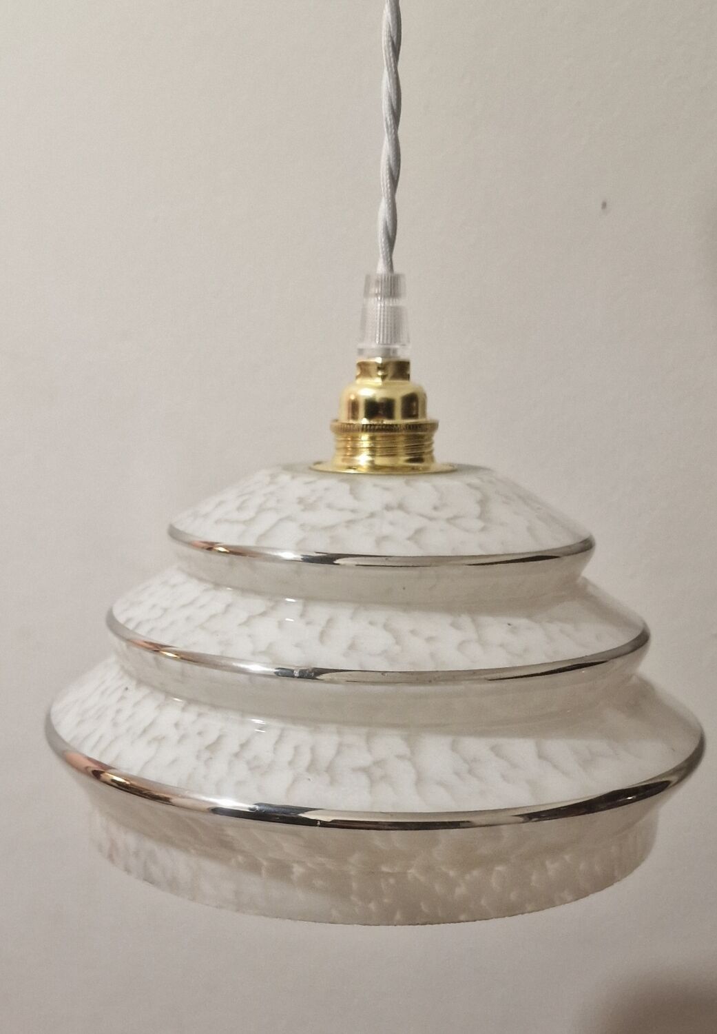 Art Deco period glass suspension in clichy glass