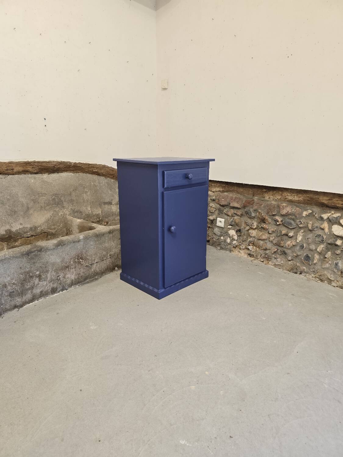 Small buffet one door one drawer Mado repainted