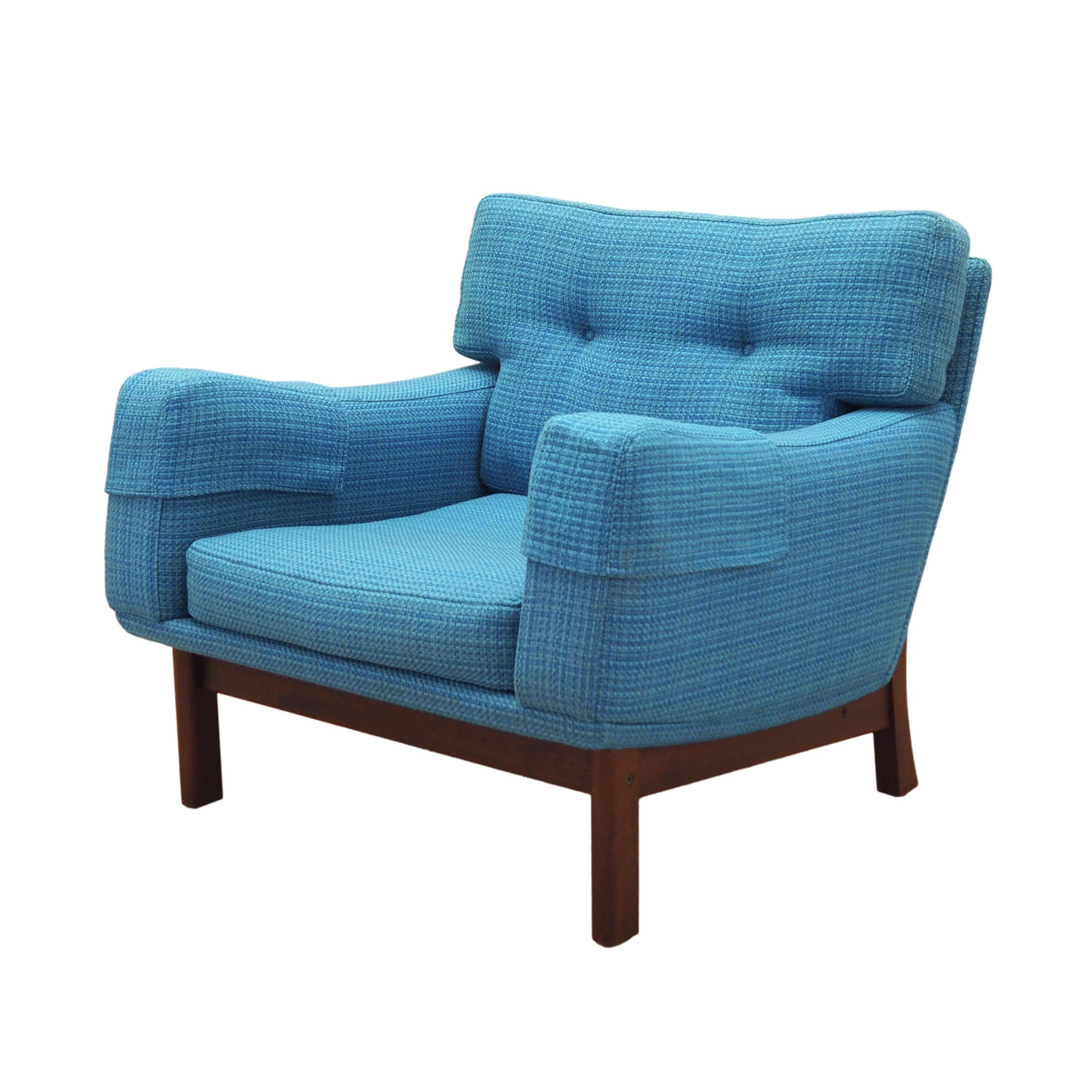 Blue armchair, Danish design, 1960s, production: Denmark
