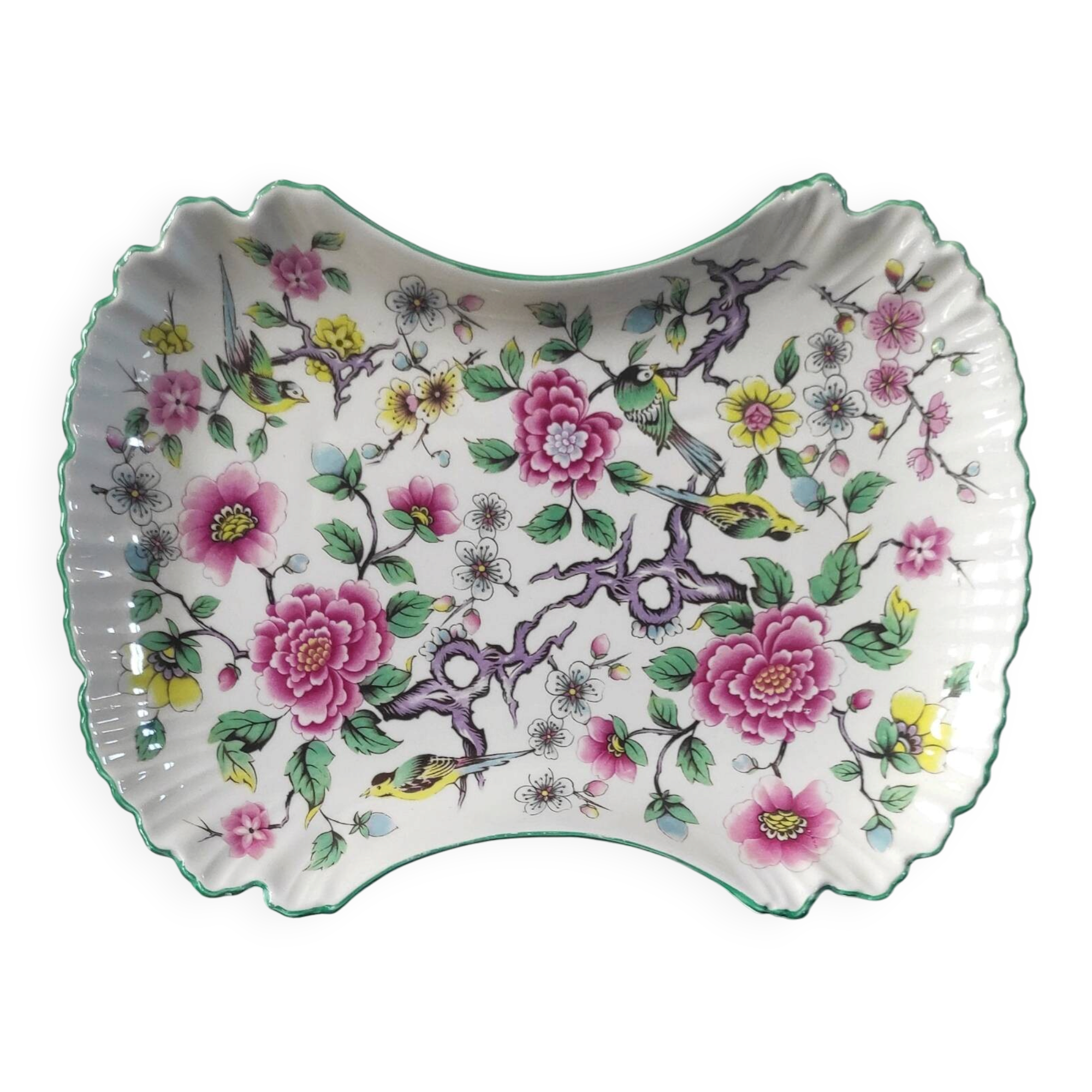 Vintage cut-out plate in earthenware