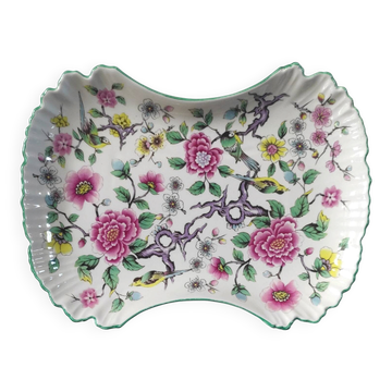 Plat chantourné vintage en faïence