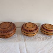 Set of three nesting bamboo boxes – China – 1980s