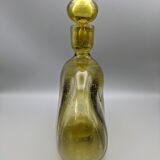 Cognac decanter in bubbled blown glass