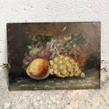 nature morte aux raisins et pêche