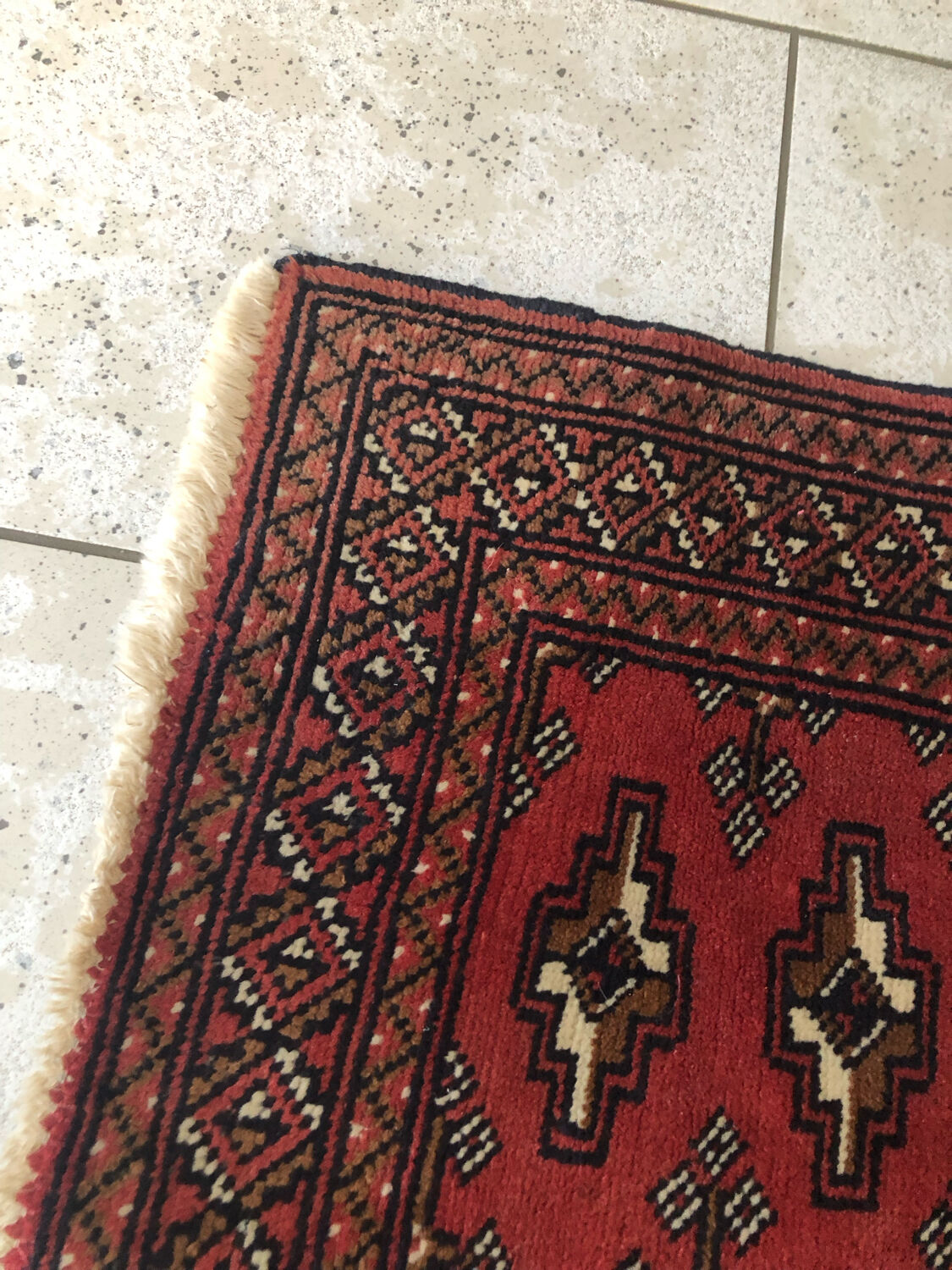 Tapis style persan 85x66 rouge