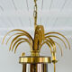 Brass and chrome pineapple chandelier, 1970s