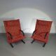 2 fauteuils par Burkhard Vogtherr. Fabriqué par Arflex en Italie. Cette « T-Line » post-moderne