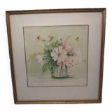 Old watercolor claire fauteux - bouquet